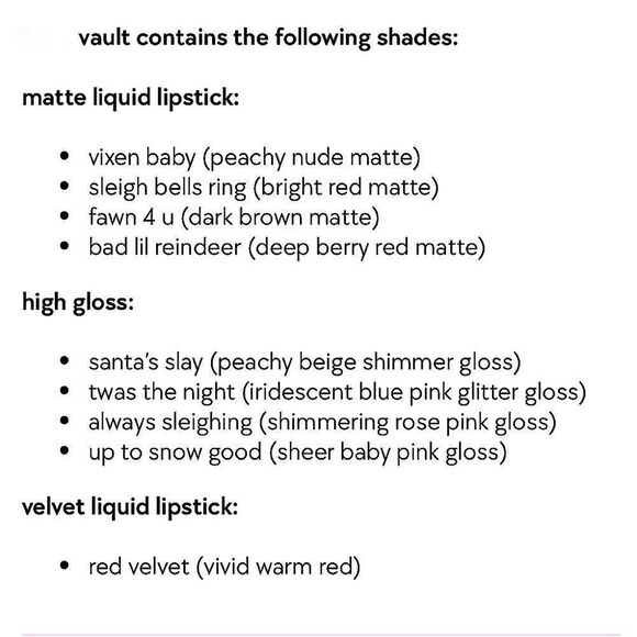 Kylie Cosmetics Holiday Collection Lipstick & Lipgloss Vault Full Collection - Picture 8 of 10